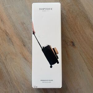 TOPTOTE by Lindsay Albanese Magnetic Hat Clip Black Leather Large Travel NEW